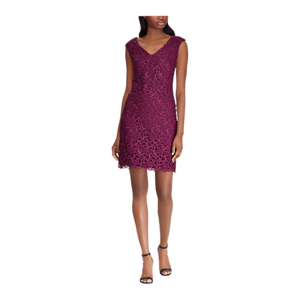 Lauren Ralph Lauren Purple Lace Dress